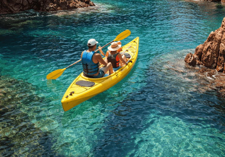 Kayak bi-place sur la baie d'Agay