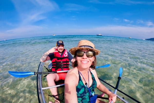 Location de kayak transparent en mer - plage de la Madrague