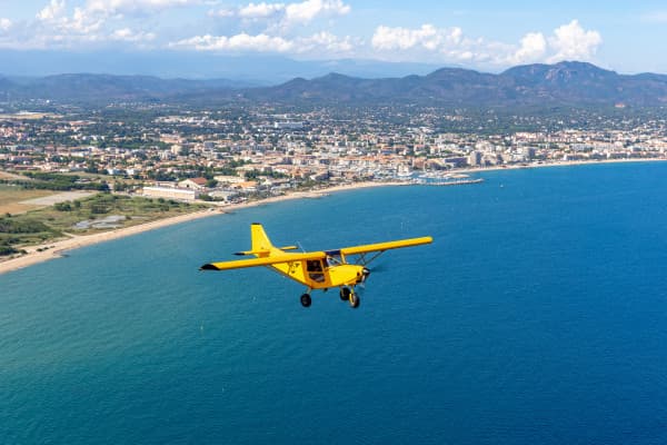 Baptême de l'air 7 mn - Les avions jaunes de Fréjus