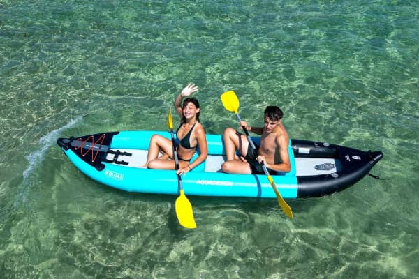 Location de kayak gonflable en mer - plage de la Madrague