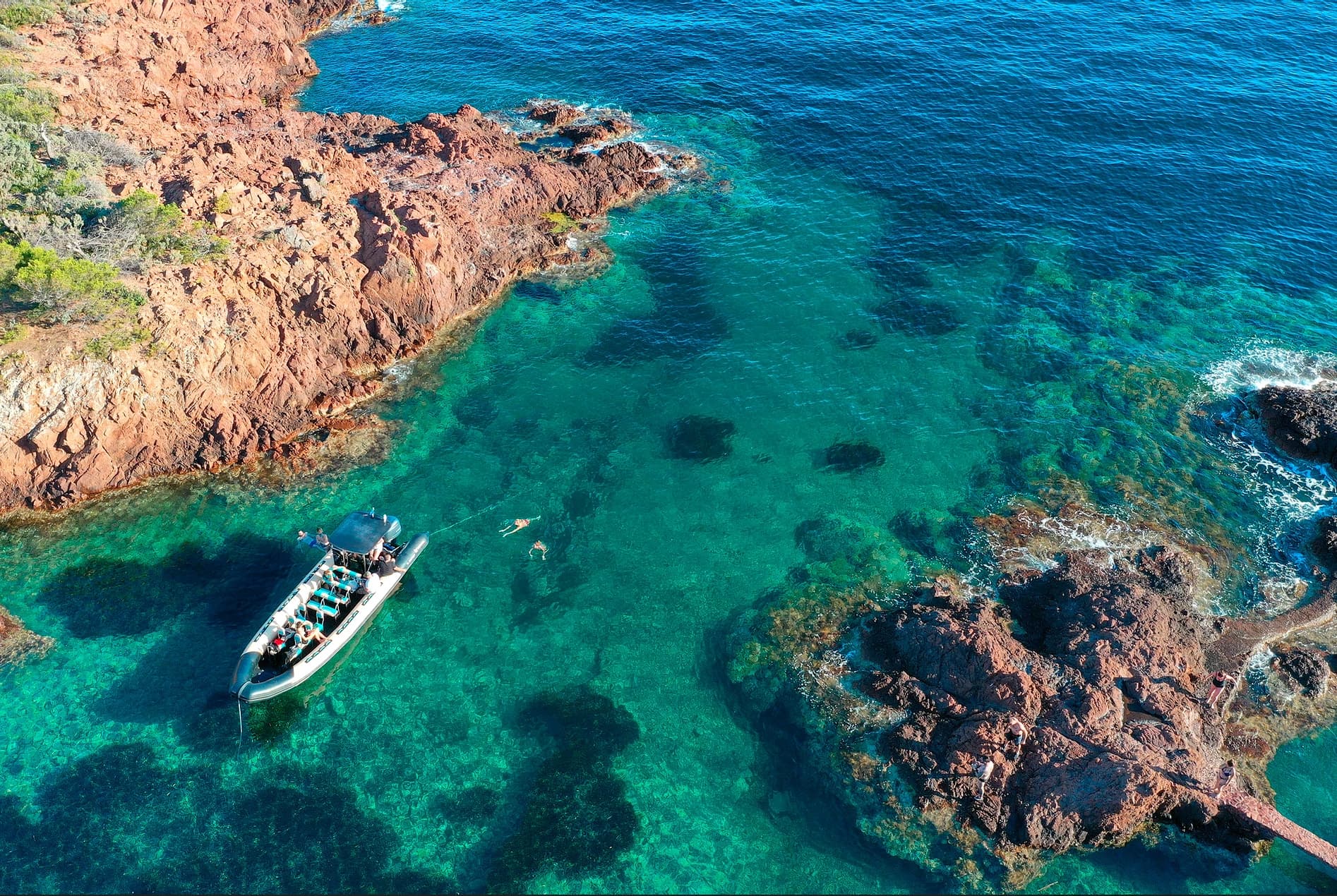 Les Calanques de l'Esterel - Départ Fréjus - Semi rigide