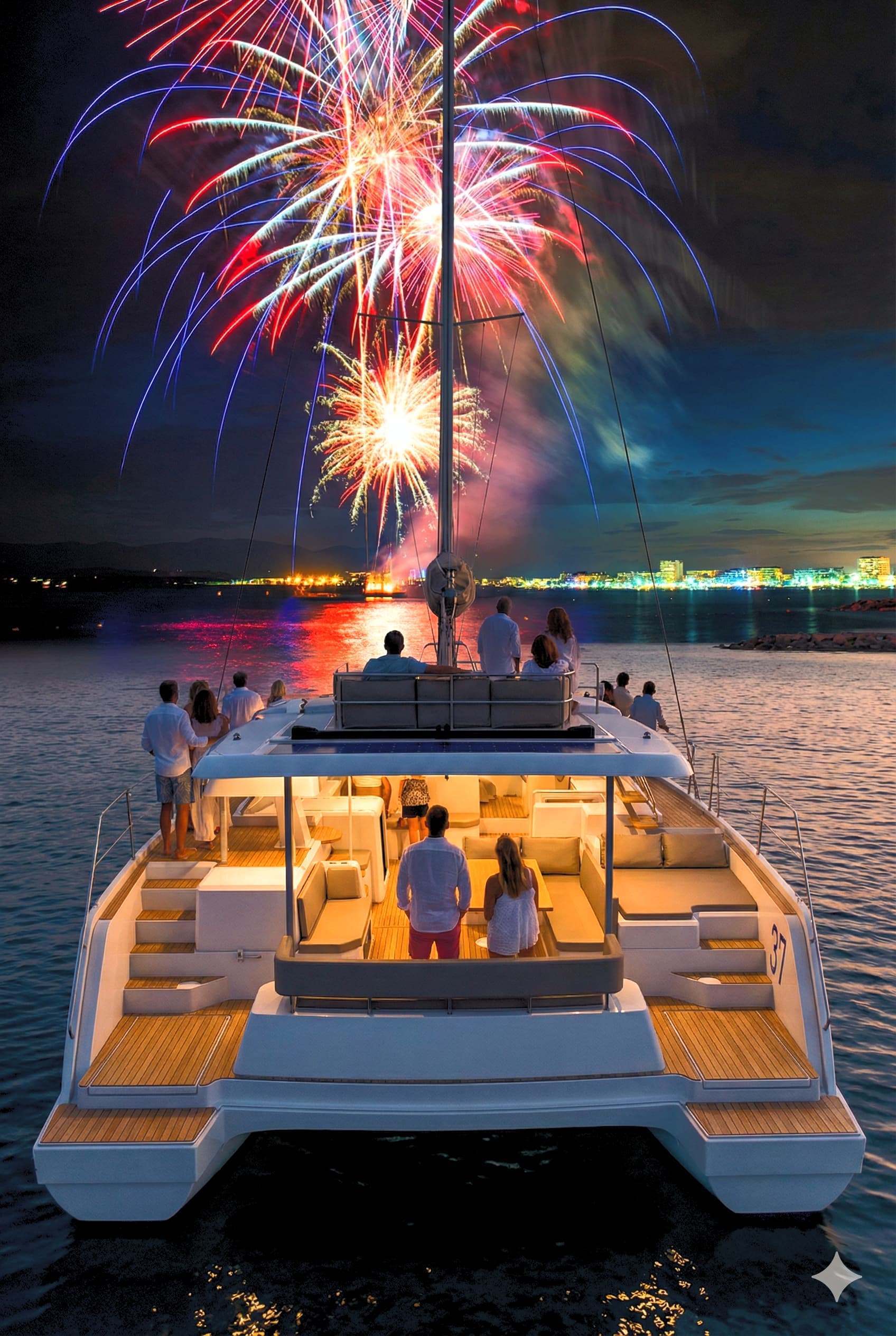 Soirée Feu d'Artifice - Départ Fréjus - Catamaran