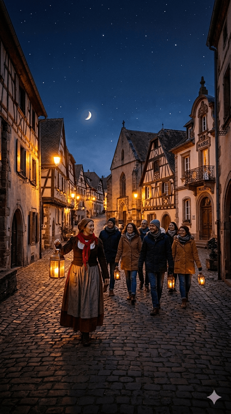 Visite guidée aux lanternes à Mittelbergheim