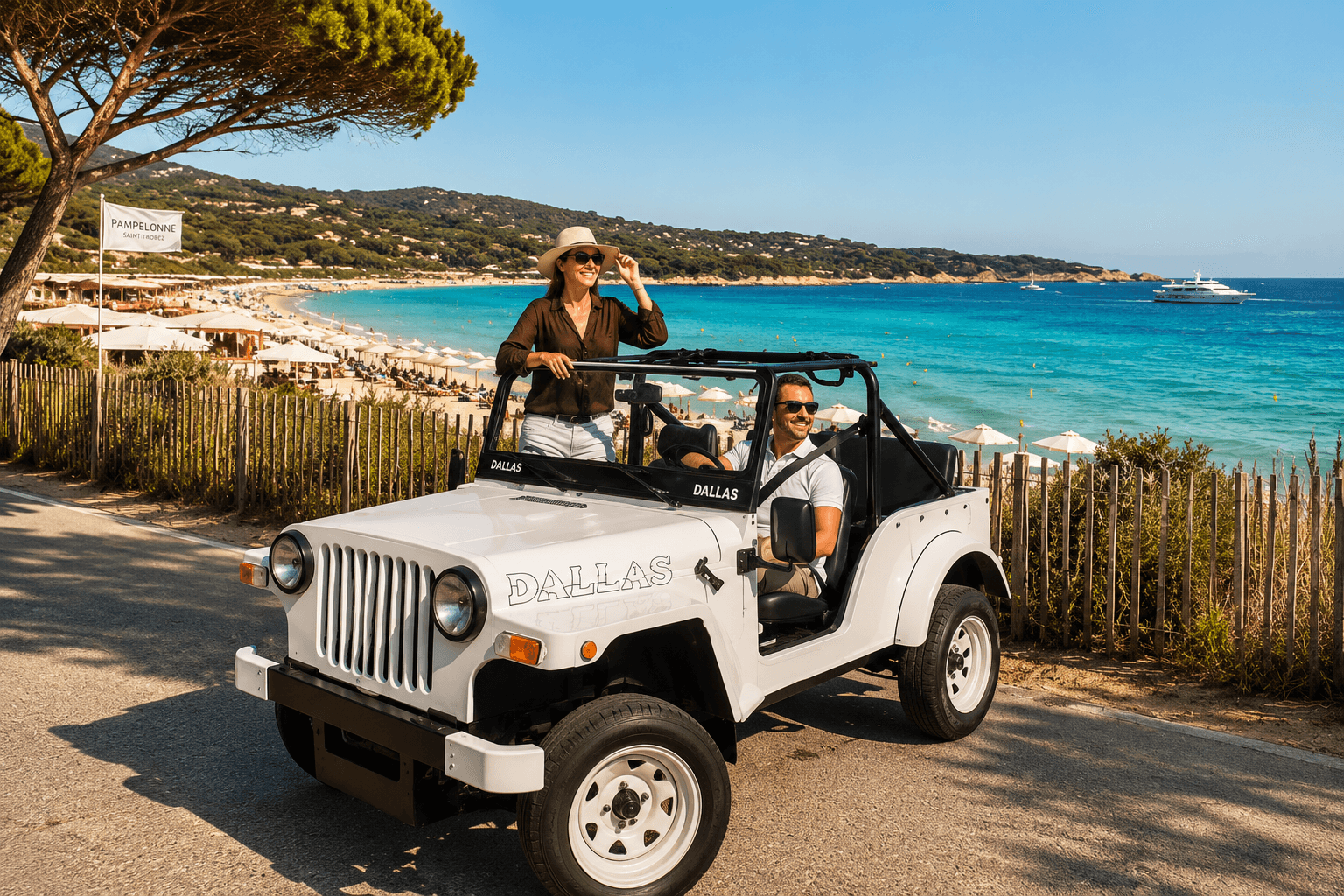 Road trip en Jeep décapotable sur la Côte d’Azur au départ de Saint-Raphaël